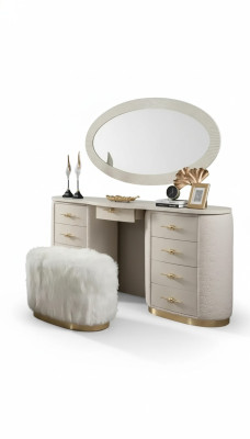 Coiffeuse Set Console Miroir Mobilier de chambre Design Ensemble de tabouret nouveau