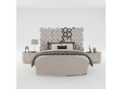 Lit de designer lits en textile de luxe Chambre à coucher Lit double lit 200x200cm cadre de lit
