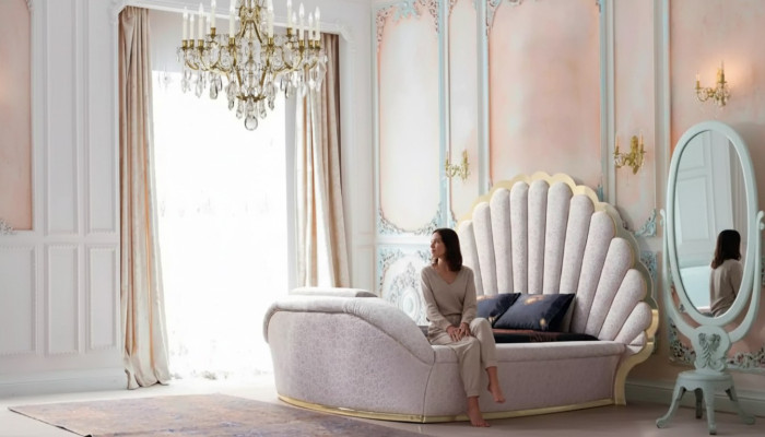 Lit royal Mobilier de luxe Chambres à coucher 200x200 Aménagements