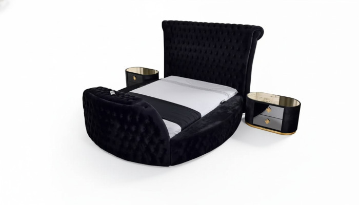 Lit noir Chesterfield lit moderne Lit double lit moderne lit rembourré