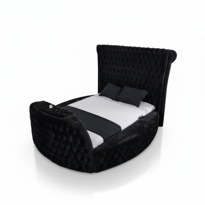Lit moderne Chesterfield dans une luxueuse couleur noire