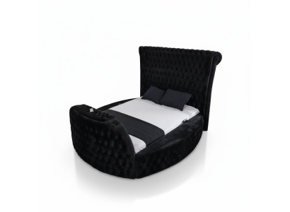 Lit moderne Chesterfield dans une luxueuse couleur noire
