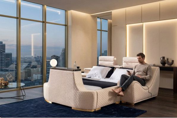 Lit double, lit double de luxe, cadre de lit design moderne, cadre de lit, lits