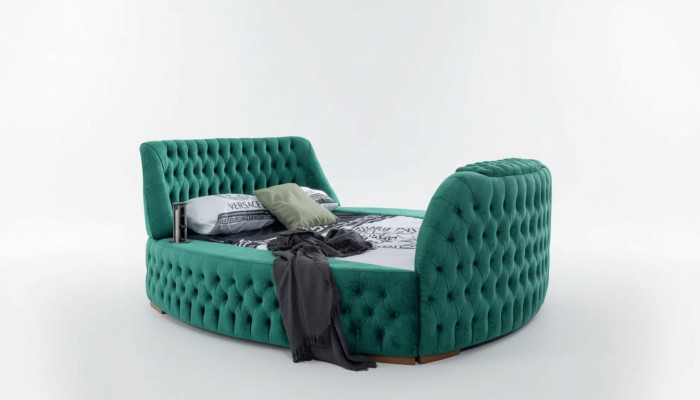Lit Chesterfield Mobilier Lit Double Vert Lits Ronds Hôtel de Luxe avec Ascenseur