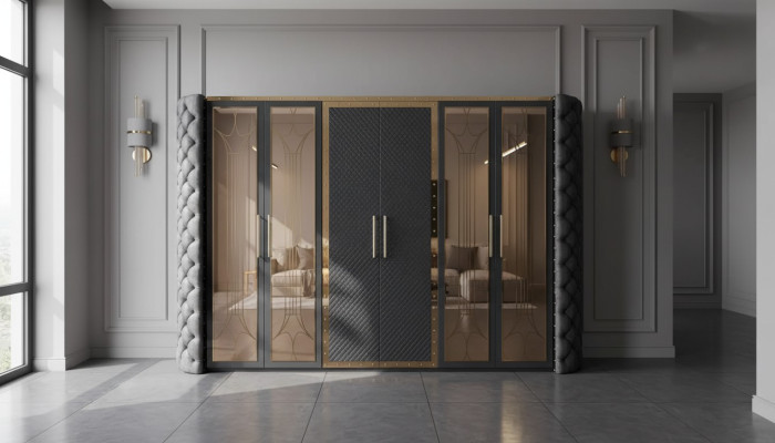 Armoire Armoire Armoires de designer Chesterfield Rembourrés 315cm