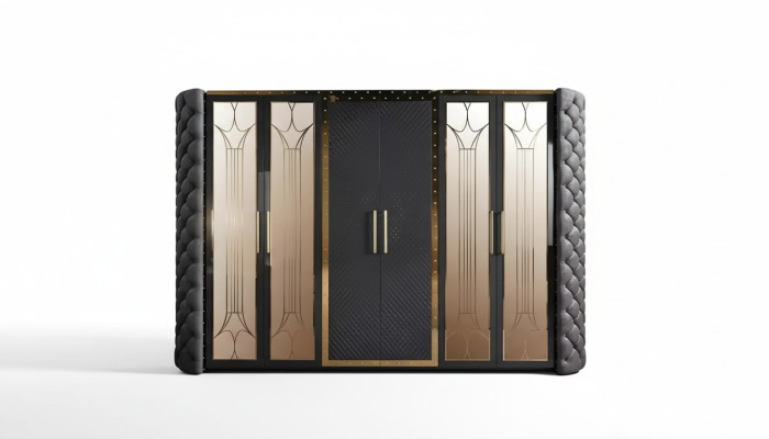 Armoire Armoire Armoires de designer Chesterfield Rembourrés 315cm