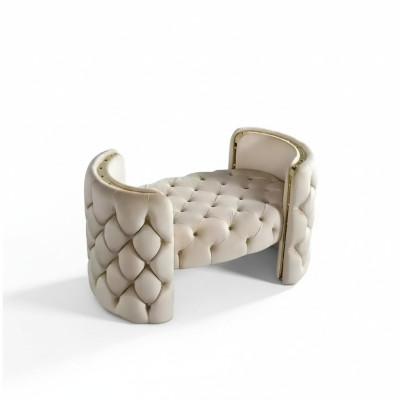 Tabouret moderne rembourré Meuble de pied Chambre blanche Design Ottoman nouveau