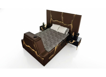Conception Lit Rembourrage Lits Lit double Mariage Meubles Luxueux Chambre à coucher Cadre de lit
