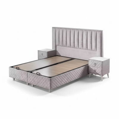 Lits Lit double Lit d'hôtel Châssis de lit Double Bois Mobilier Lit Tapisserie de lit Design de luxe