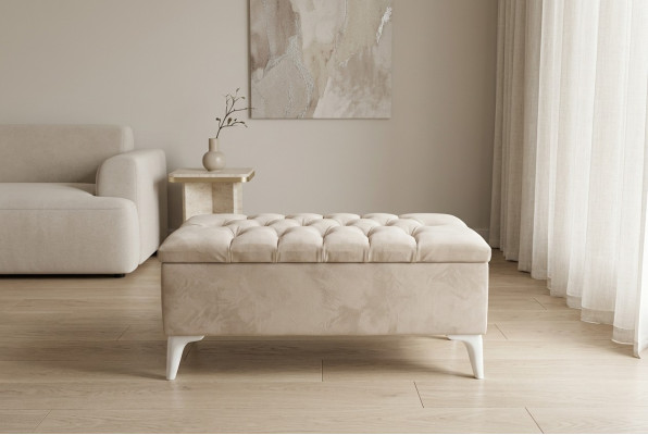 Tabouret de design Tabouret rembourré Repose-pieds Pouf Siège Tissu Chaise longue