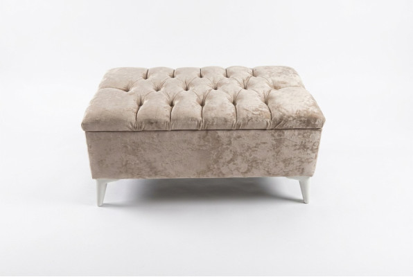 Tabouret de design Tabouret rembourré Repose-pieds Pouf Siège Tissu Chaise longue