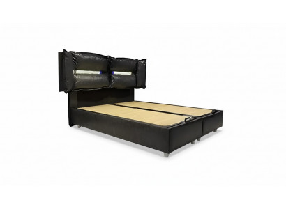 Lit design en bois double luxe mariage moderne cadre d'hôtel chambre de couchage lits