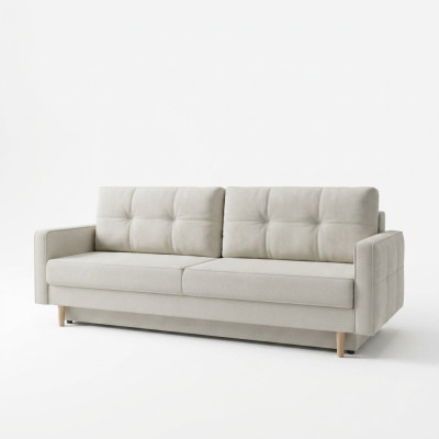 Canapé 3 places Blanc Canapés Siège Salon Design Moderne Tissu d'ameublement Luxe neuf