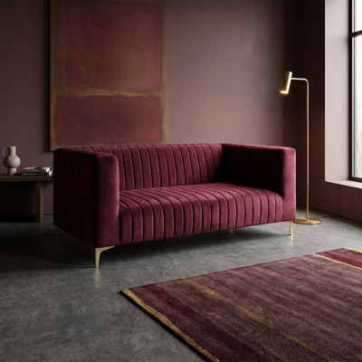 Canapé 2 places méga confortable et élégant en violet sera un accent lumineux dans votre intérieur.