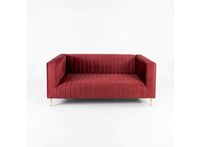 Canapé 2 places Rose Salon Design Moderne Luxueux Meubles en Bois Tissu d'Ameublement neuf