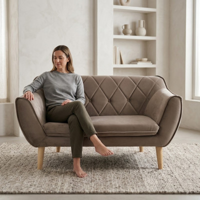 Canapé 2 places raffiné de style moderne des fabricants de meubles européens