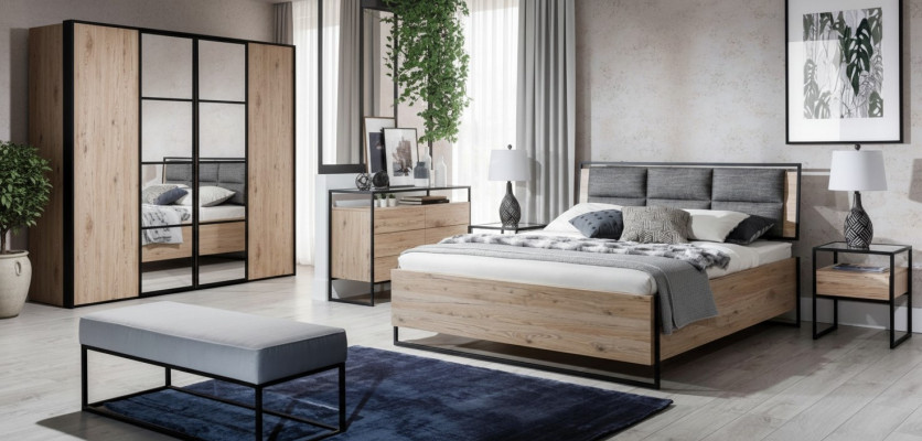 Lit Beige Loft Design Lits Doubles Modernes Chambre à Coucher Élégant Mobilier Neuf