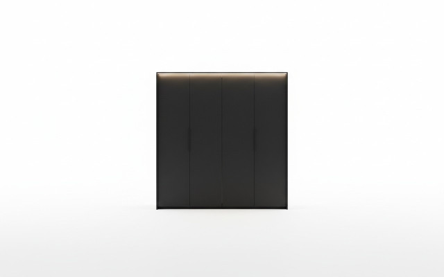 Armoire Noire Luxueuse en Bois Chambre Élégante Design Moderne