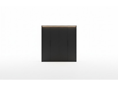 Armoire Noire Luxueuse en Bois Chambre Élégante Design Moderne