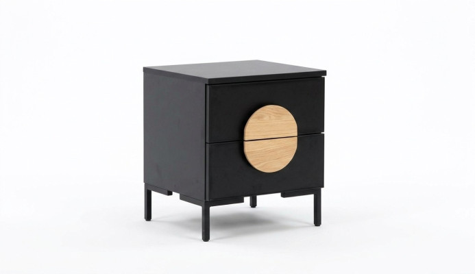 Table de chevet Gris Chambre Élégant Table Luxueux Meubles en bois Table d'appoint