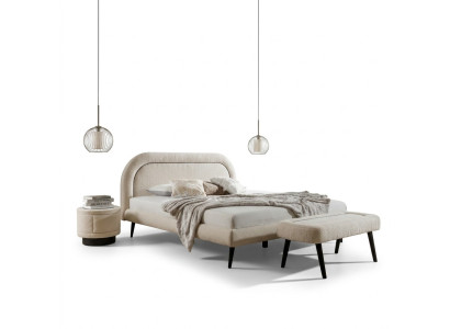Lit Blanc Beau Design Moderne Lits Doubles Chambre Élégant Mobilier