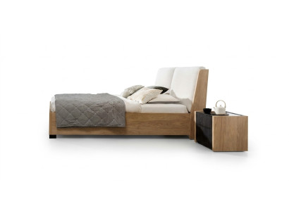 Lit Bois Beige Design Moderne Chambre à Coucher Lits Doubles Meubles Élégants Nouveaux