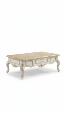 Table basse blanche Tables Salon Élégant Design classique Mobilier