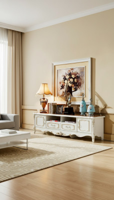 Buffet de salon blanc de luxe élégant Commode Armoires Meuble bas Nouveau