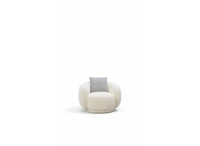 Chaise ronde moderne beige pour salon, mobilier de club, fauteuil design