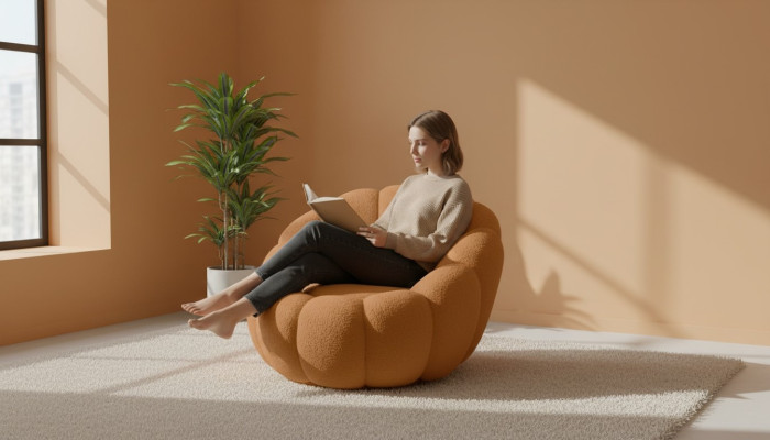 Fauteuil de luxe Club Télévision Textile Ameublement Mobilier Salon Relax Chaise