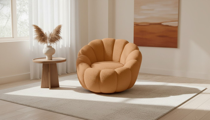 Fauteuil de luxe Club Télévision Textile Ameublement Mobilier Salon Relax Chaise