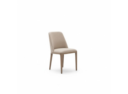 Design de luxe Chaises salle à manger en bois Textile Fauteuil en bois massif