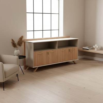 Moderne commode marron - Designer - Luxueuse commode en bois massif