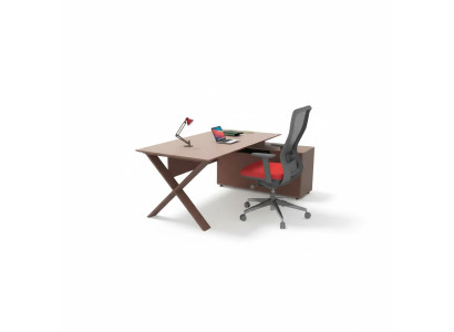 Bureaux Mobilier de bureau Bureau d'angle Tables de travail Mobilier en bois Brun
