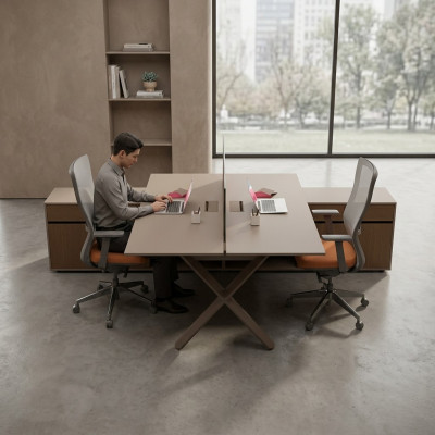 Bureau Tables Mobilier de bureau Grande Salle d'étude Mobilier de bureau moderne Bois