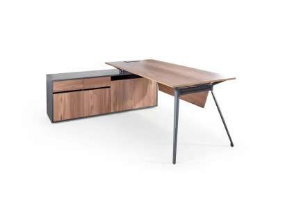 Meuble en bois bureau d'angle table de travail