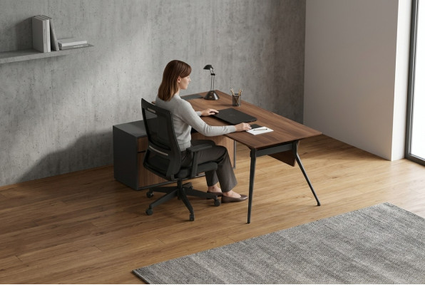 Bureau de bureau ensemble table décoration moderne marron nouveau