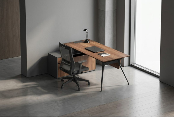 Bureau de bureau ensemble table décoration moderne marron nouveau