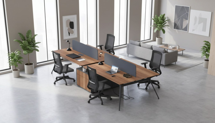 Grand bureau Table de bureau Meubles de salle d'étude Bois massif Meubles de luxe