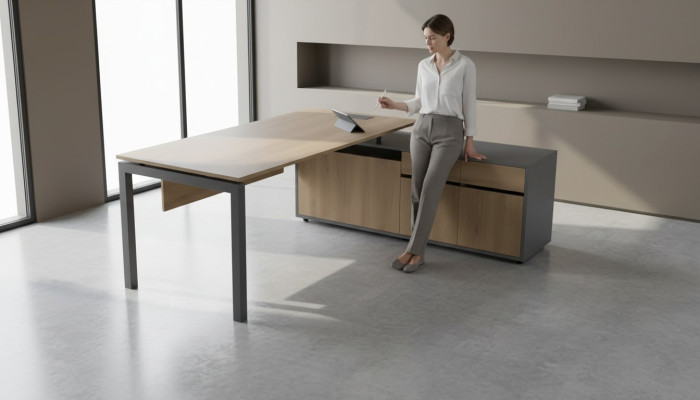 Coin mobilier de travail de bureau de bureau de luxe de bureau de mobilier de table de designer moderne