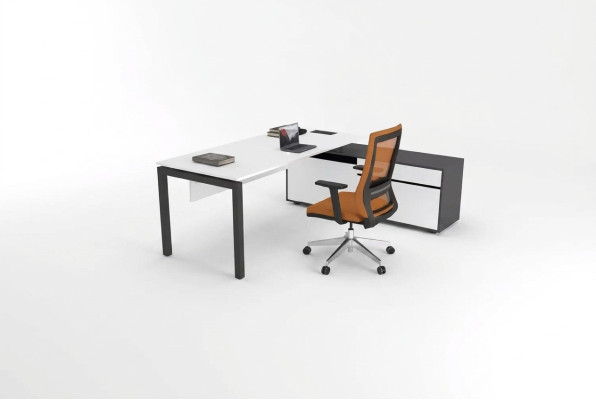 Mobilier de bureau blanc Ameublements de luxe Bureaux d'angle Mobilier de salle d'étude Bois