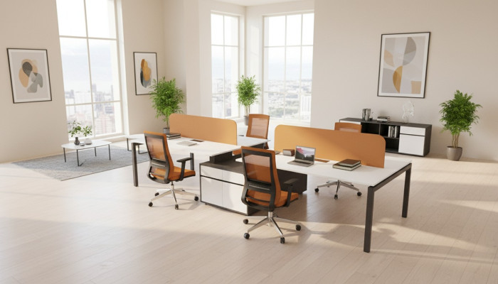 Groupe de tables de travail Mobilier de bureau Table de travail Mobilier de bureau pour ordinateur