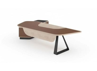 Bureau d'angle moderne mobilier de bureau table de direction bureau de direction marron