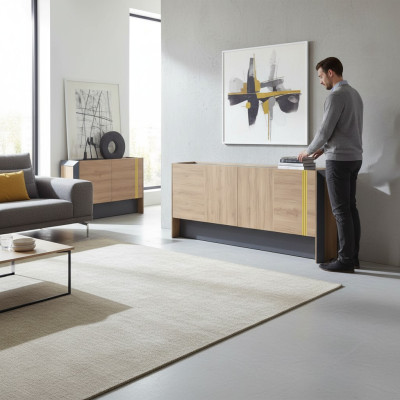 Commode moderne en bois, buffet, mobilier de bureau, armoires de meuble haut, mobilier de luxe