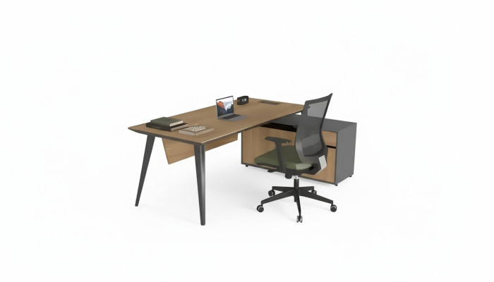 Coin bureau Table Office Big Chef Tables Desk Meubles Brun