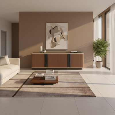 Meuble d'appoint mobile de luxe en bois
