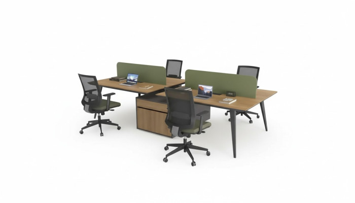 Bureau de bureau table de travail groupe de bureau pour 4 personnes bureaux mobilier d'écriture