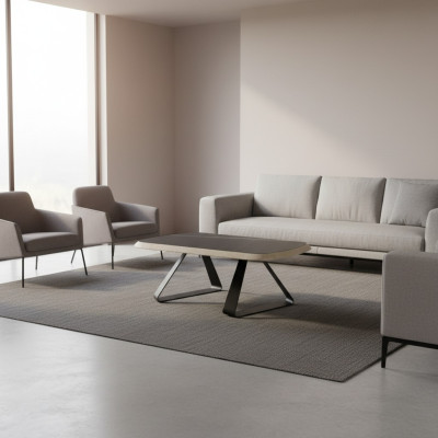 Salle d'étude Table basse Table basse au design moderne Meubles en bois brun neufs