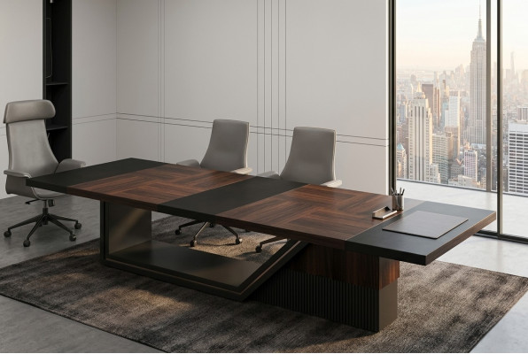 Grande table de conférence, table de séminaire, table de réunion, mobilier de bureau, moderne