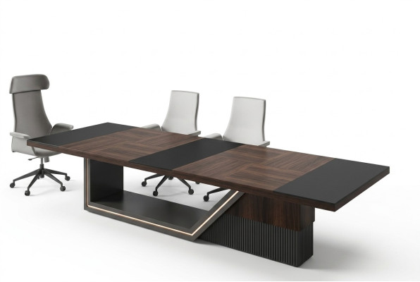 Grande table de conférence, table de séminaire, table de réunion, mobilier de bureau, moderne